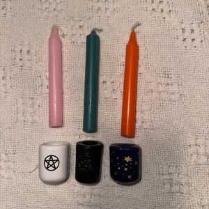 3 pc. candles with holders